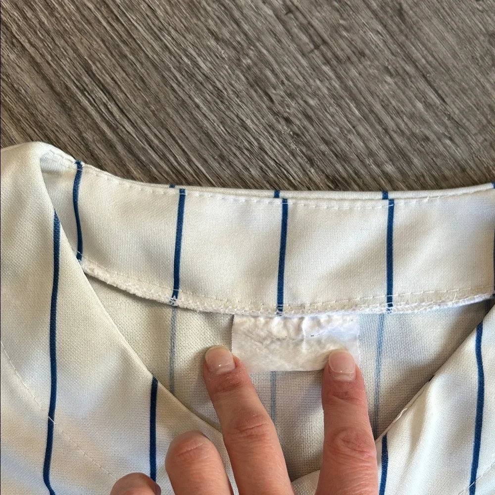 Vintage Chicago Cubs Pinstripe Baseball Jersey Size Large MLB - Picture 2 of 6